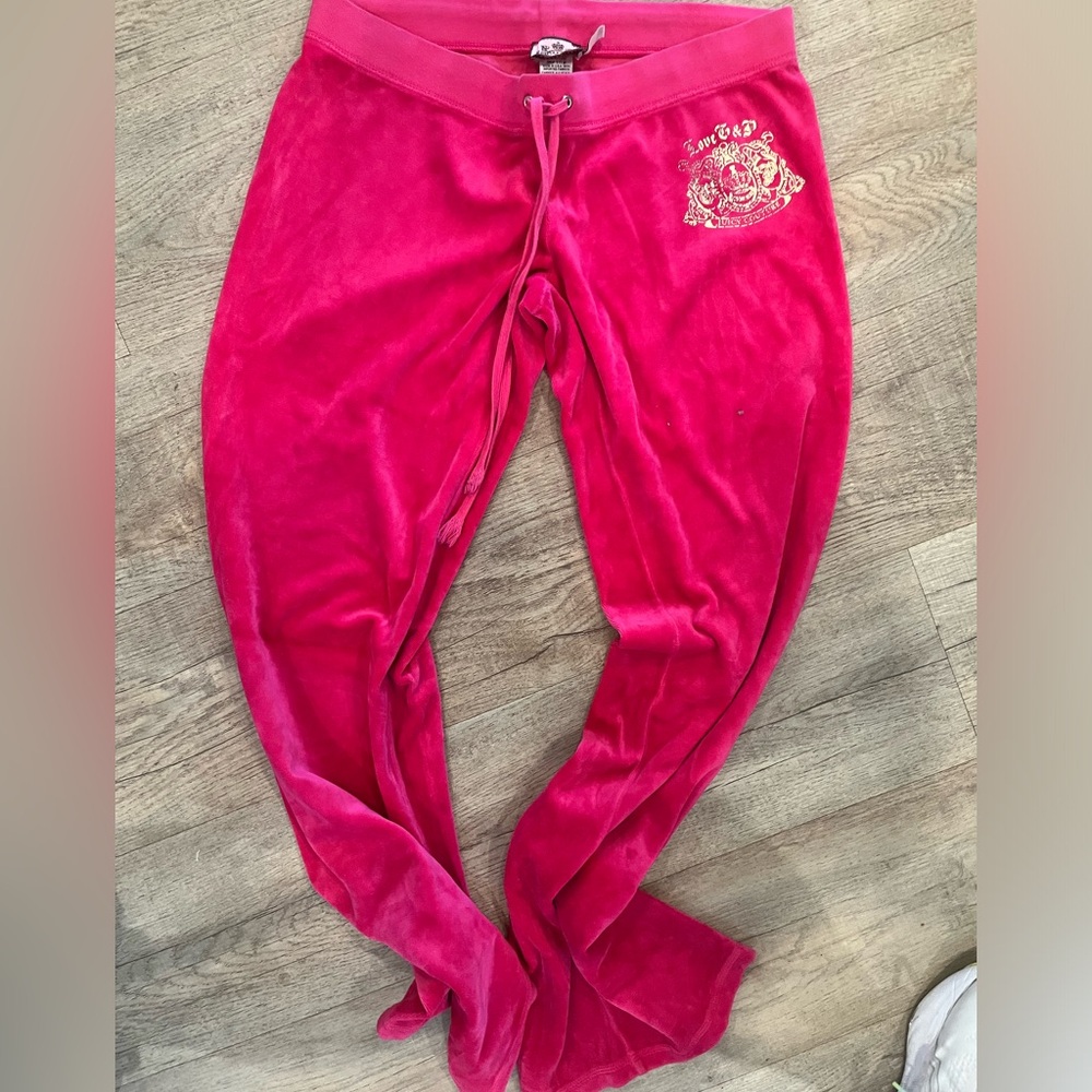 VINTAGE hot pink juicy couture leggings